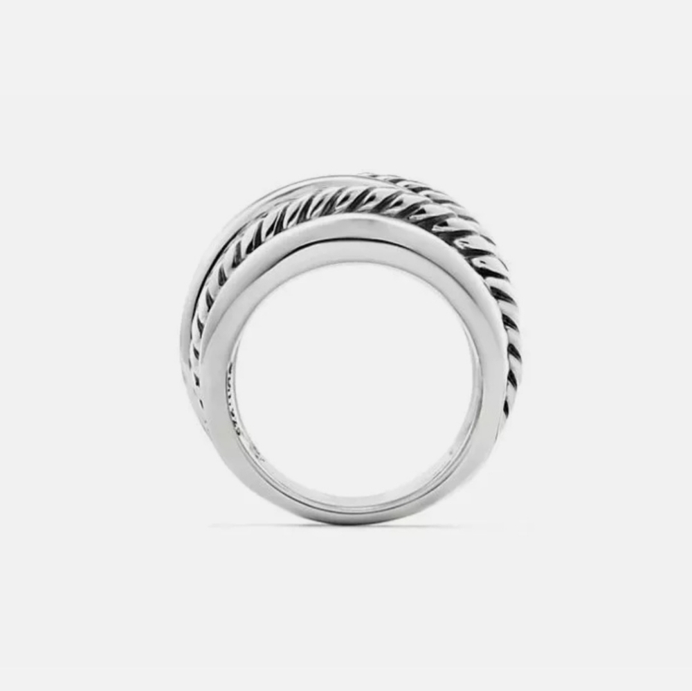 David Yurman- Wide Sterling Silver Crossov… - Picture 5 of 12